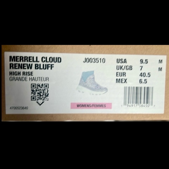 Merrell Renew Bluff in Cloud New in box! Vegan 🌱 - Picture 3 of 8